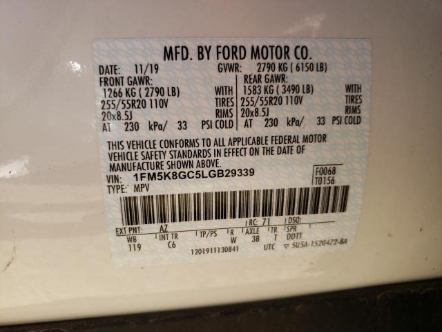Photo 10 from auction – 2020 FORD EXPLORER S with VIN 1FM5K8GC5LGB29339