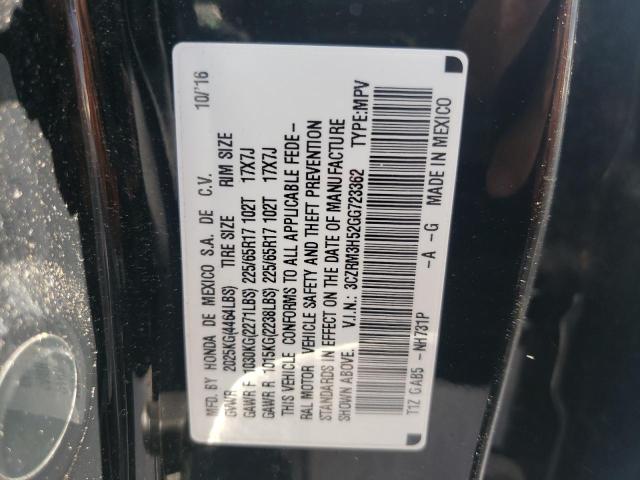 Photo 10 from auction – 2016 HONDA CR-V EX with VIN 3CZRM3H52GG723362