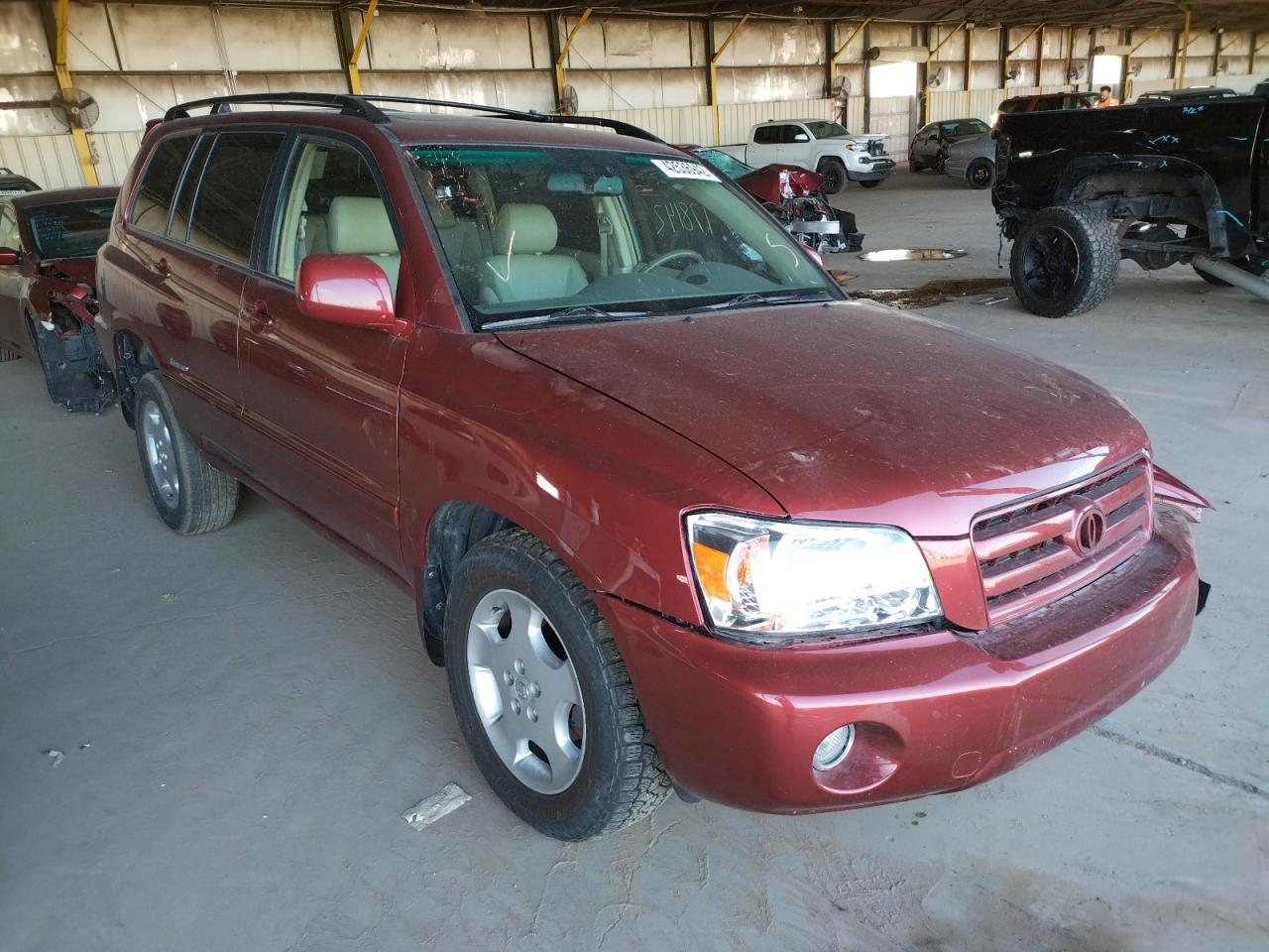 TOYOTA HIGHLANDER 2007 with VIN JTEEP21A070196581 - Photo from auction