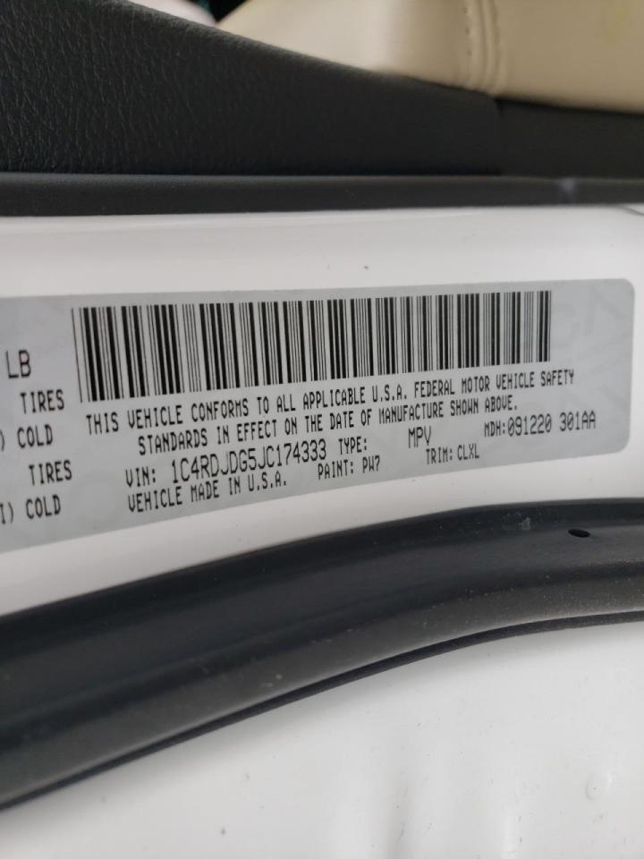 Photo 10 from auction – 2018 DODGE DURANGO GT with VIN 1C4RDJDG5JC174333