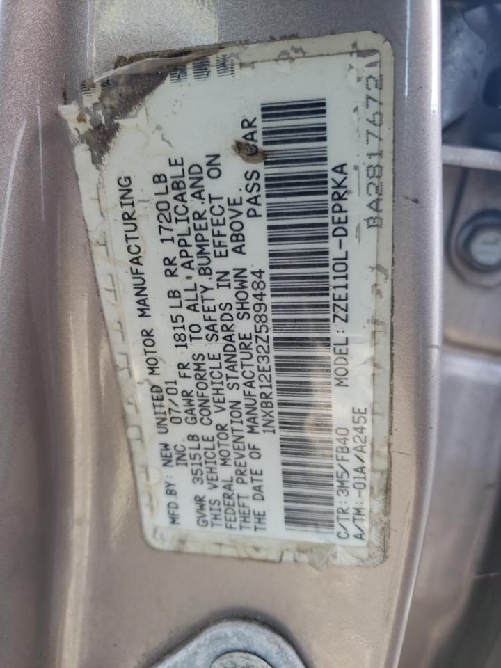 Photo 10 from auction – 2002 TOYOTA COROLLA CE with VIN 1NXBR12E32Z589484