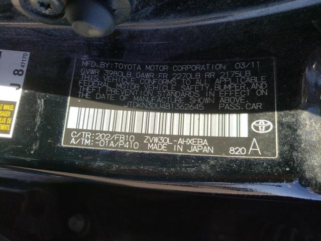 Photo 10 from auction – 2011 TOYOTA PRIUS with VIN JTDKN3DU4B1362645
