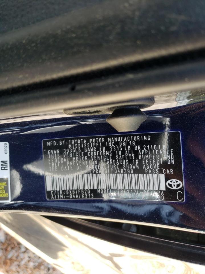 Photo 10 from auction – 2020 TOYOTA COROLLA LE with VIN 5YFEPRAE4LP048398