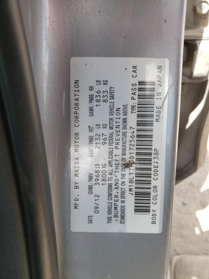 Photo 10 from auction – 2013 MAZDA 3 I with VIN JM1BL1TF5D1725647