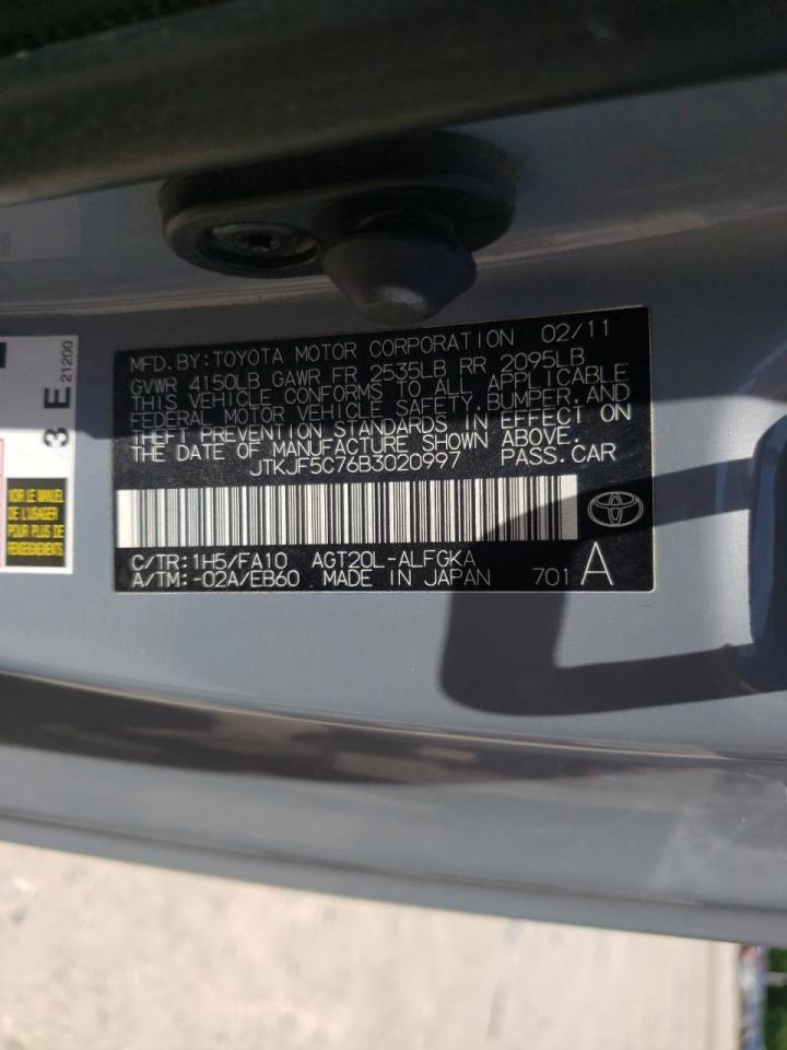 Photo 10 from auction – 2011 TOYOTA SCION TC with VIN JTKJF5C76B3020997