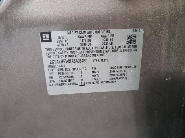 Photo 10 from auction – 2010 GMC TERRAIN SL with VIN 2CTALHEWXA6405450