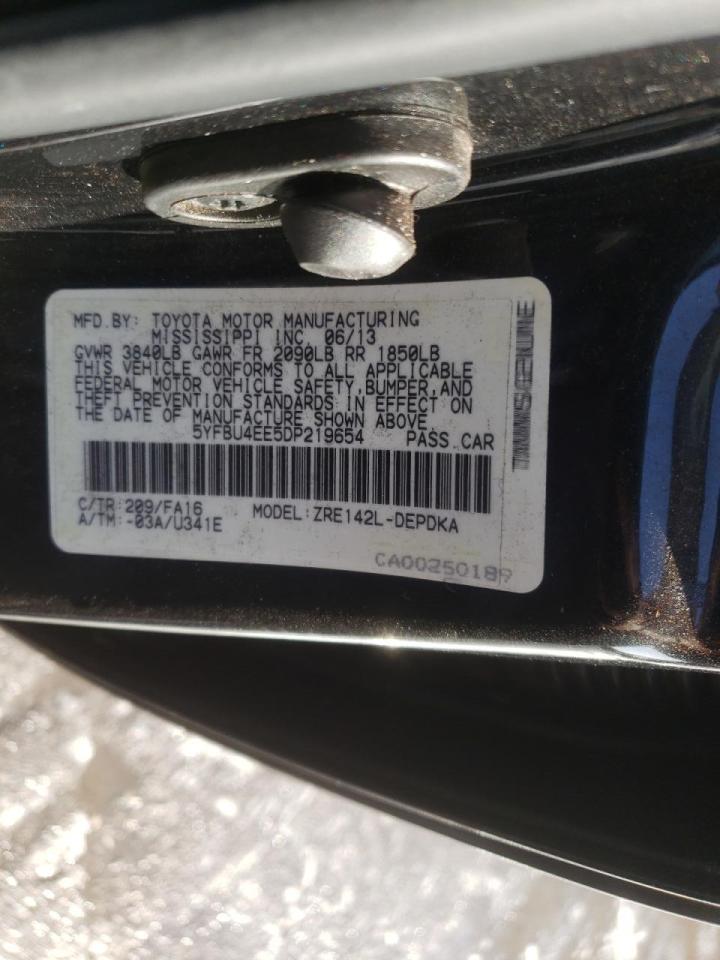 Photo 10 from auction – 2013 TOYOTA COROLLA BA with VIN 5YFBU4EE5DP219654