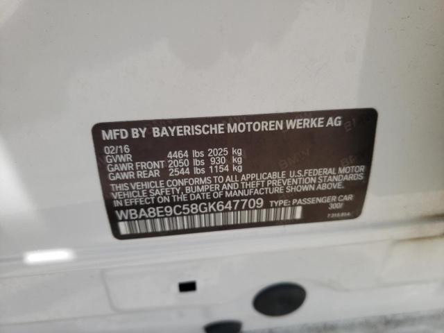 Photo 10 from auction – 2016 BMW 328 I SULE with VIN WBA8E9C58GK647709