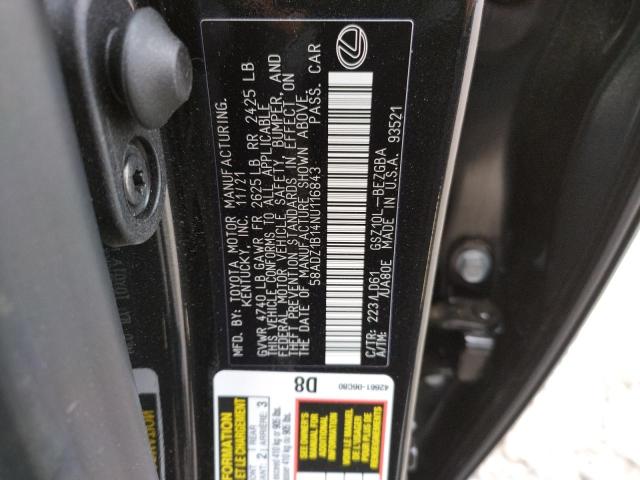 Photo 10 from auction – 2022 LEXUS LS with VIN 58ADZ1B14NU116843