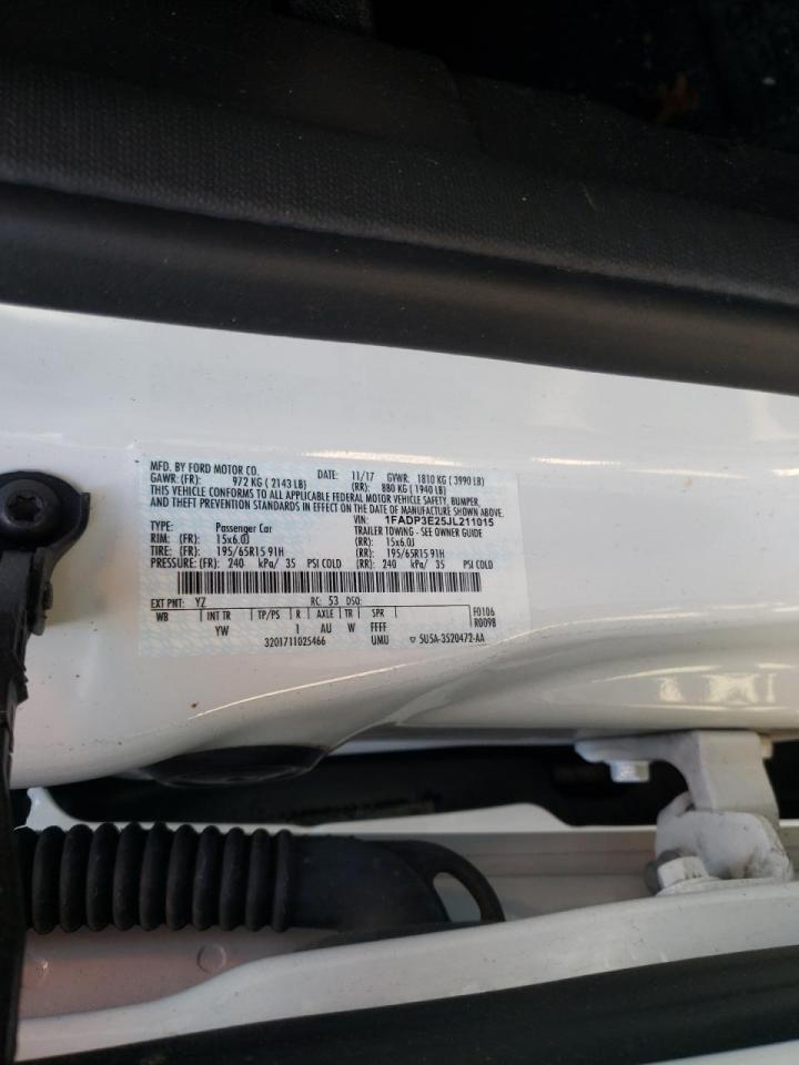 Photo 10 from auction – 2018 FORD FOCUS S with VIN 1FADP3E25JL211015
