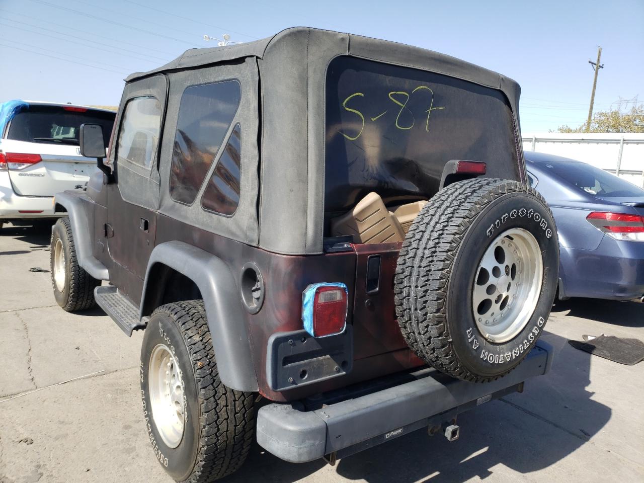 Photo 3 from auction – 1999 JEEP WRANGLER / with VIN 1J4FY19S2XP405558