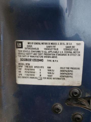 Photo 10 from auction – 2002 BUICK RENDEZVOUS with VIN 3G5DB03E12S539443