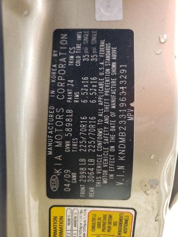 Photo 10 from auction – 2009 KIA SEDONA EX with VIN KNDMB233196313291