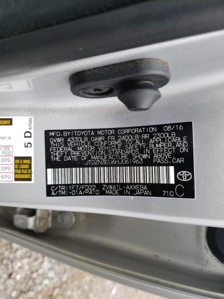 Photo 10 from auction – 2017 TOYOTA PRIUS V with VIN JTDZN3EU6HJ061963