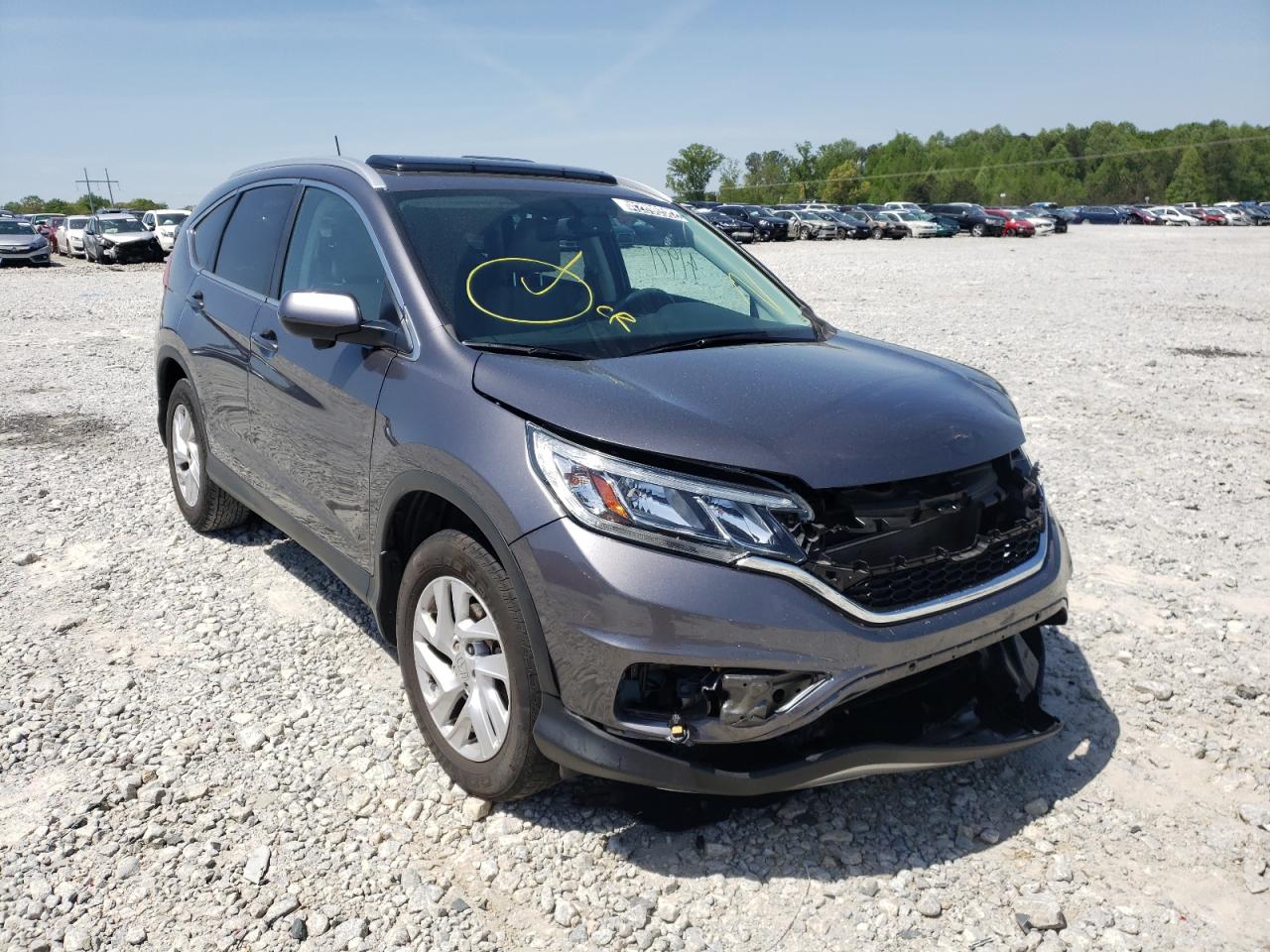 HONDA CR-V EXL 2015 with VIN 2HKRM3H78FH506380 - Photo from auction