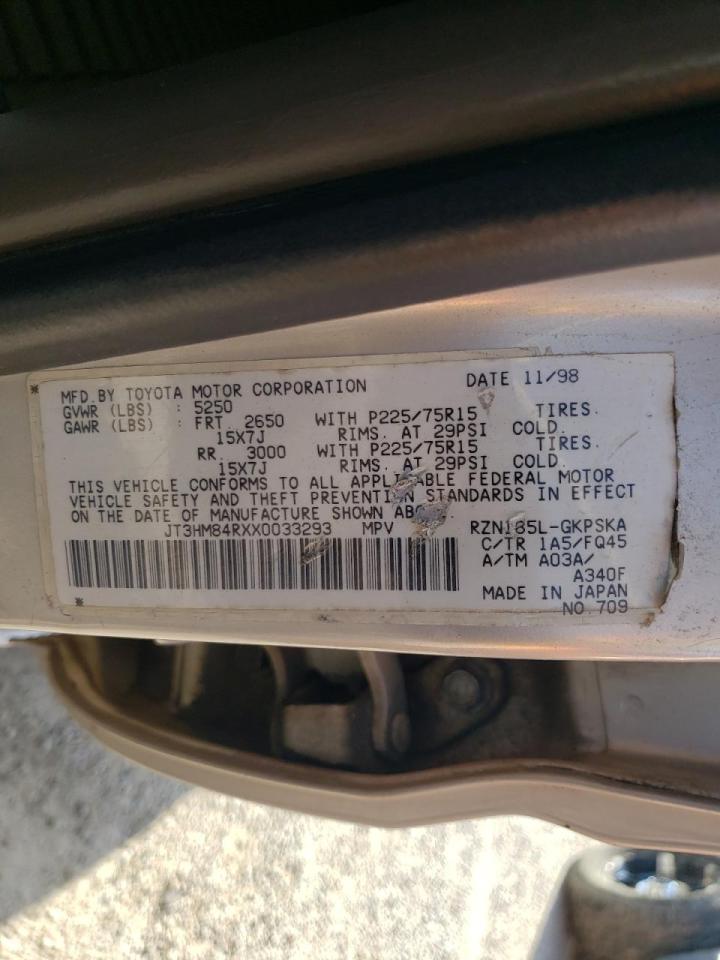 Photo 10 from auction – 1999 TOYOTA 4RUNNER SR with VIN JT3HM84RXX0033293