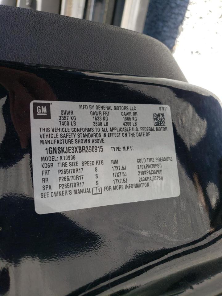 Photo 10 from auction – 2011 CHEVROLET SUBURBAN K with VIN 1GNSKJE3XBR390915