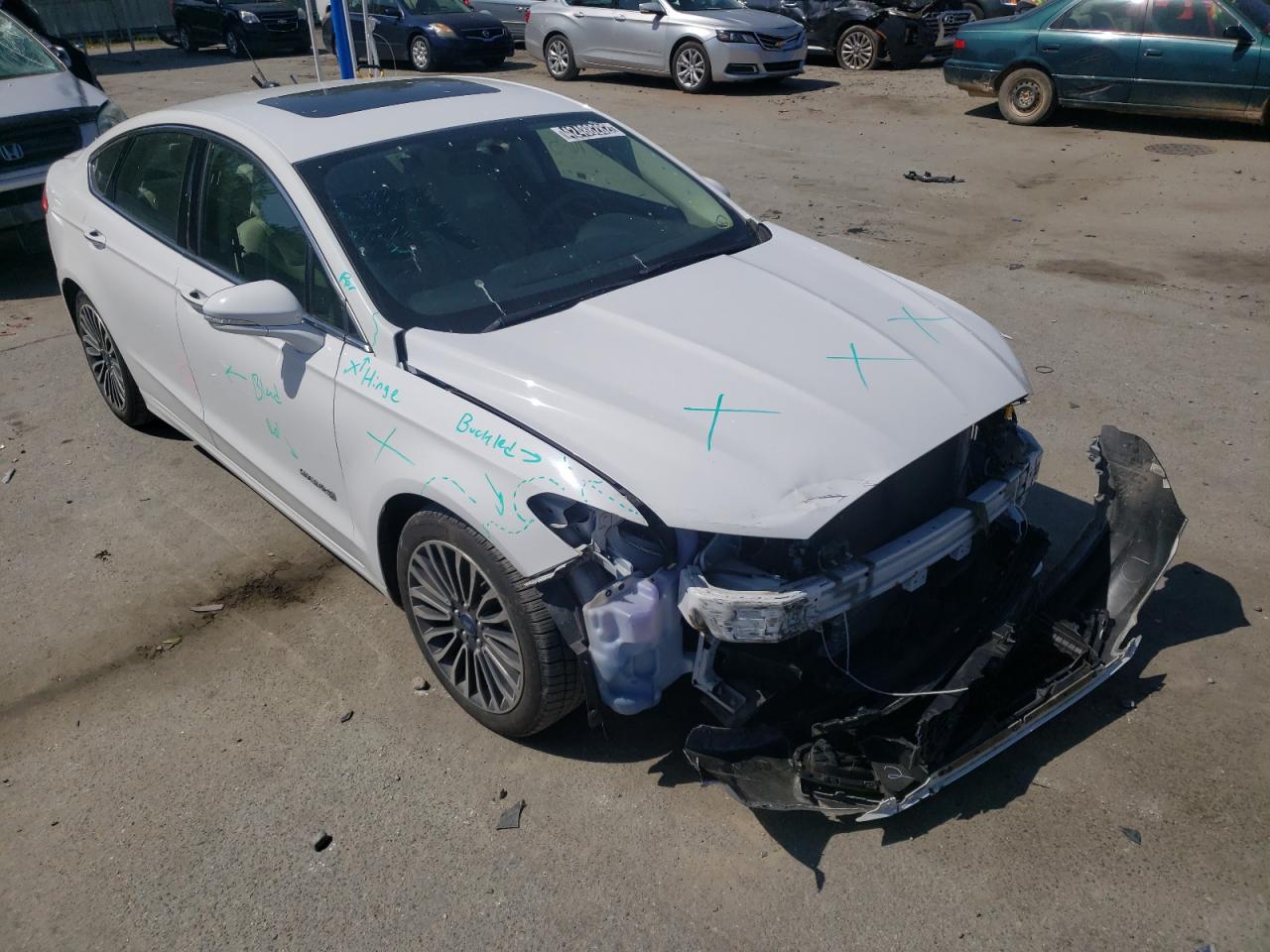 FORD FUSION TIT 2018 with VIN 3FA6P0RU6JR137673 - Photo from auction