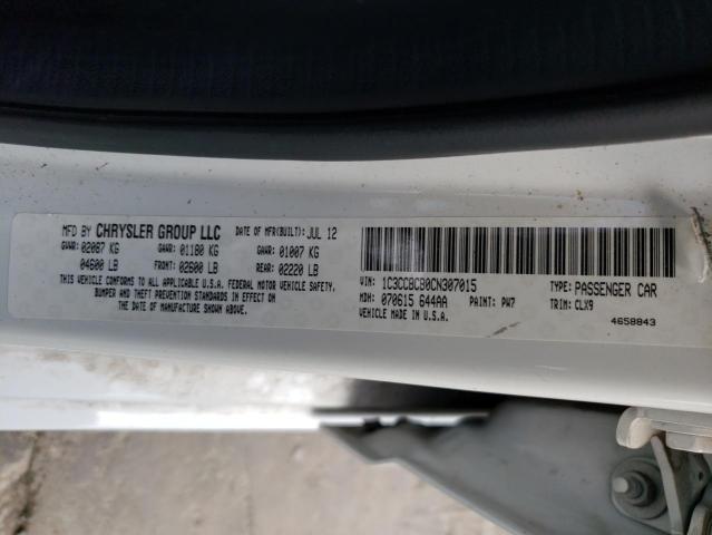 Photo 10 from auction – 2012 CHRYSLER 200 LIMITE with VIN 1C3CCBCB0CN307015