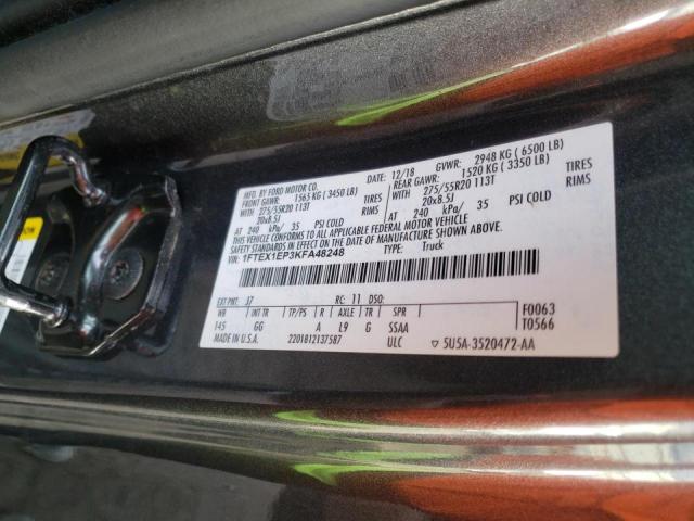 Photo 10 from auction – 2019 FORD F150 SUPER with VIN 1FTEX1EP3KFA48248
