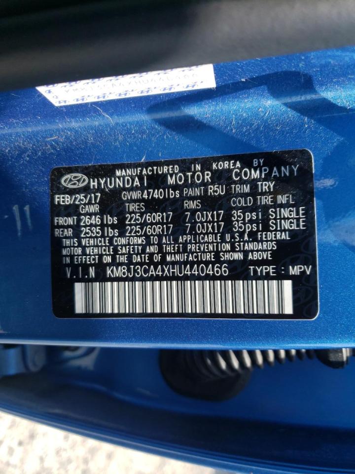 Photo 10 from auction – 2017 HYUNDAI TUCSON LIM with VIN KM8J3CA4XHU440466