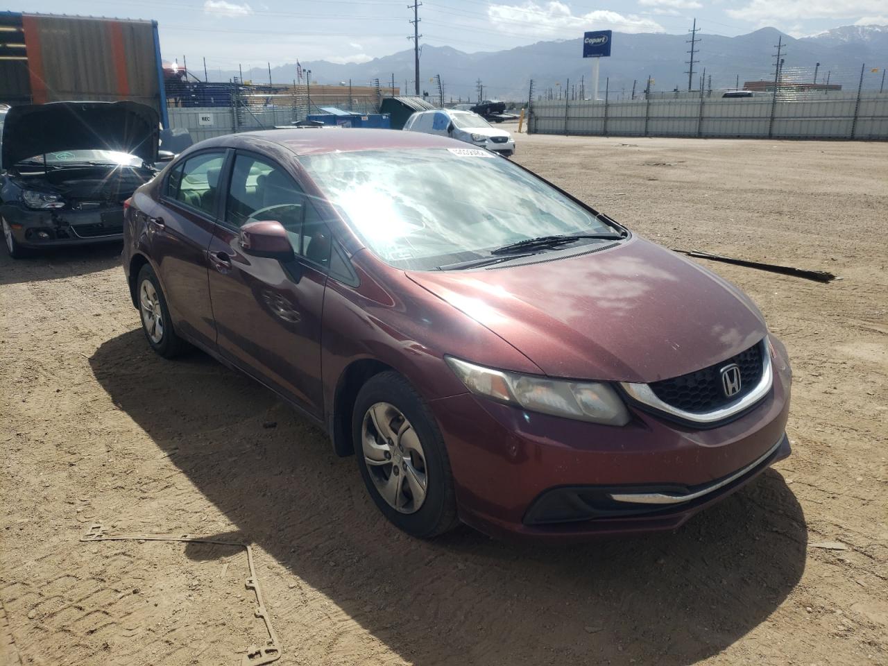 HONDA CIVIC LX 2013 with VIN 19XFB2F53DE002132 - Photo from auction