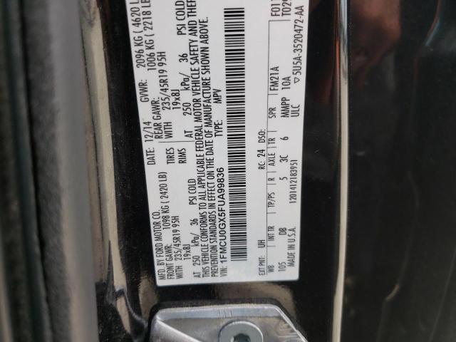 Photo 10 from auction – 2015 FORD ESCAPE SE with VIN 1FMCU0GX5FUA99836