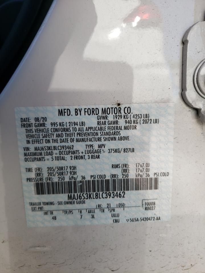 Photo 10 from auction – 2020 FORD ECOSPORT T with VIN MAJ6S3KL8LC393462