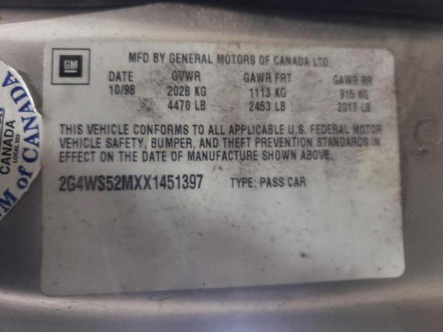 Photo 10 from auction – 2003 BUICK CENTURY with VIN 2G4WS52MXX1451397