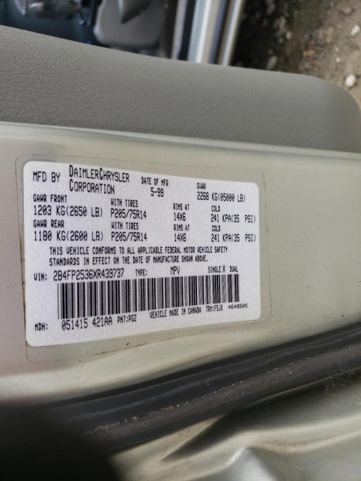 Photo 10 from auction – 1999 DODGE CARAVAN with VIN 2B4FP2536XR439737