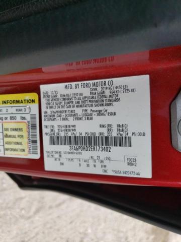 Photo 10 from auction – 2014 FORD FUSION SE with VIN 3FA6P0HD2ER173402