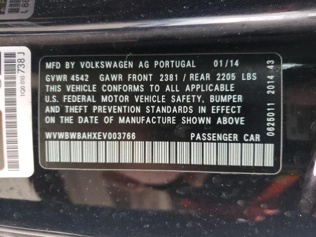 Photo 10 from auction – 2014 VOLKSWAGEN EOS KOMFOR with VIN WVWBW8AHXEV003766