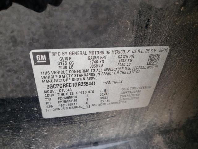 Photo 10 from auction – 2016 CHEVROLET SILVERADO with VIN 3GCPCREC1GG355441