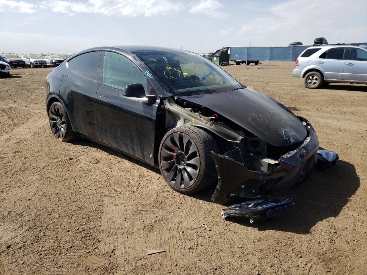 TESLA MODEL Y 2021 with VIN 5YJYGDEF3MF070201 - Photo from auction