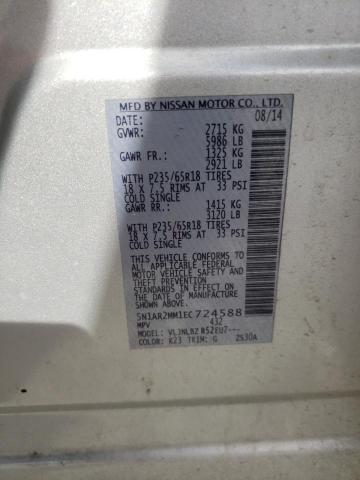 Photo 10 from auction – 2014 NISSAN PATHFINDER with VIN 5N1AR2MM1EC724588