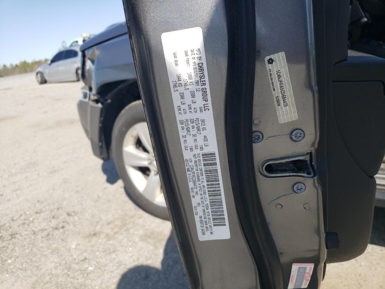 Photo 10 from auction – 2012 JEEP PATRIOT LA with VIN 1C4NJPFA5CD684472