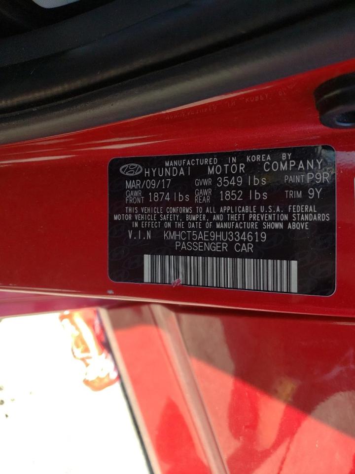 Photo 10 from auction – 2017 HYUNDAI ACCENT SE with VIN KMHCT5AE9HU334619