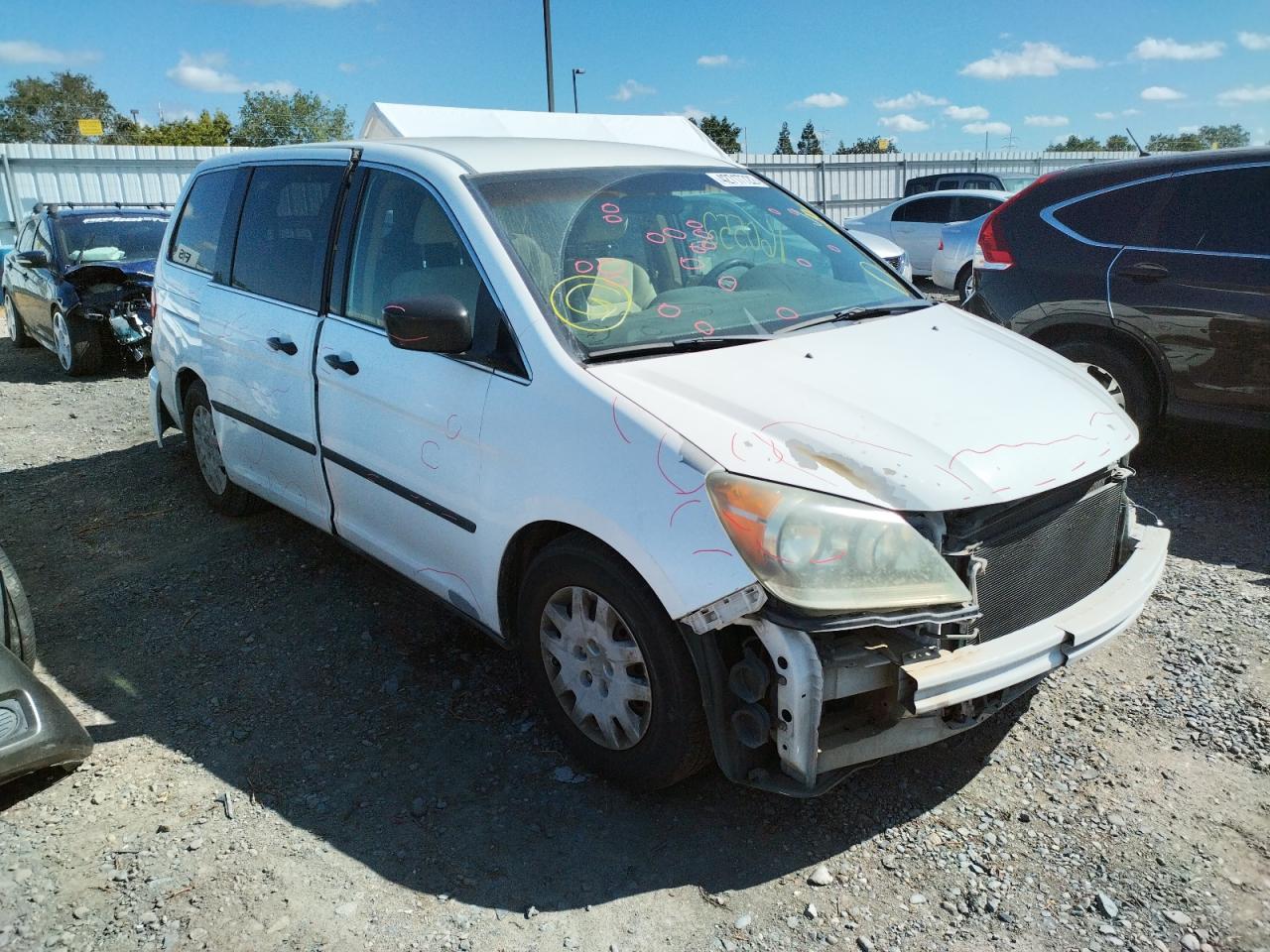 HONDA ODYSSEY LX 2008 with VIN 5FNRL38248B061323 - Photo from auction