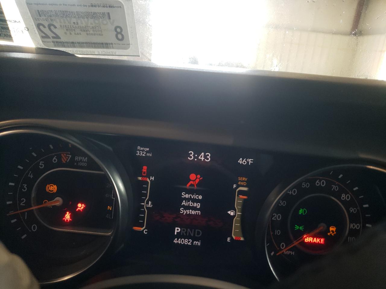 Photo 8 from auction – 2020 JEEP GLADIATOR with VIN 1C6HJTAG2LL211918
