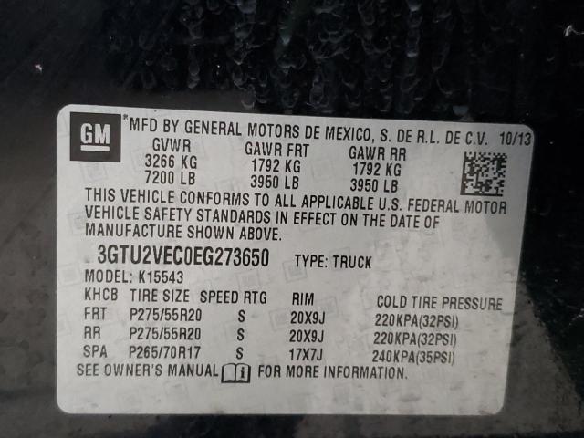 Photo 10 from auction – 2014 GMC SIERRA K15 with VIN 3GTU2VEC0EG273650