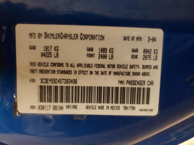 Photo 10 from auction – 2005 CHRYSLER PT CRUISER with VIN 3C3EY55E45T283498