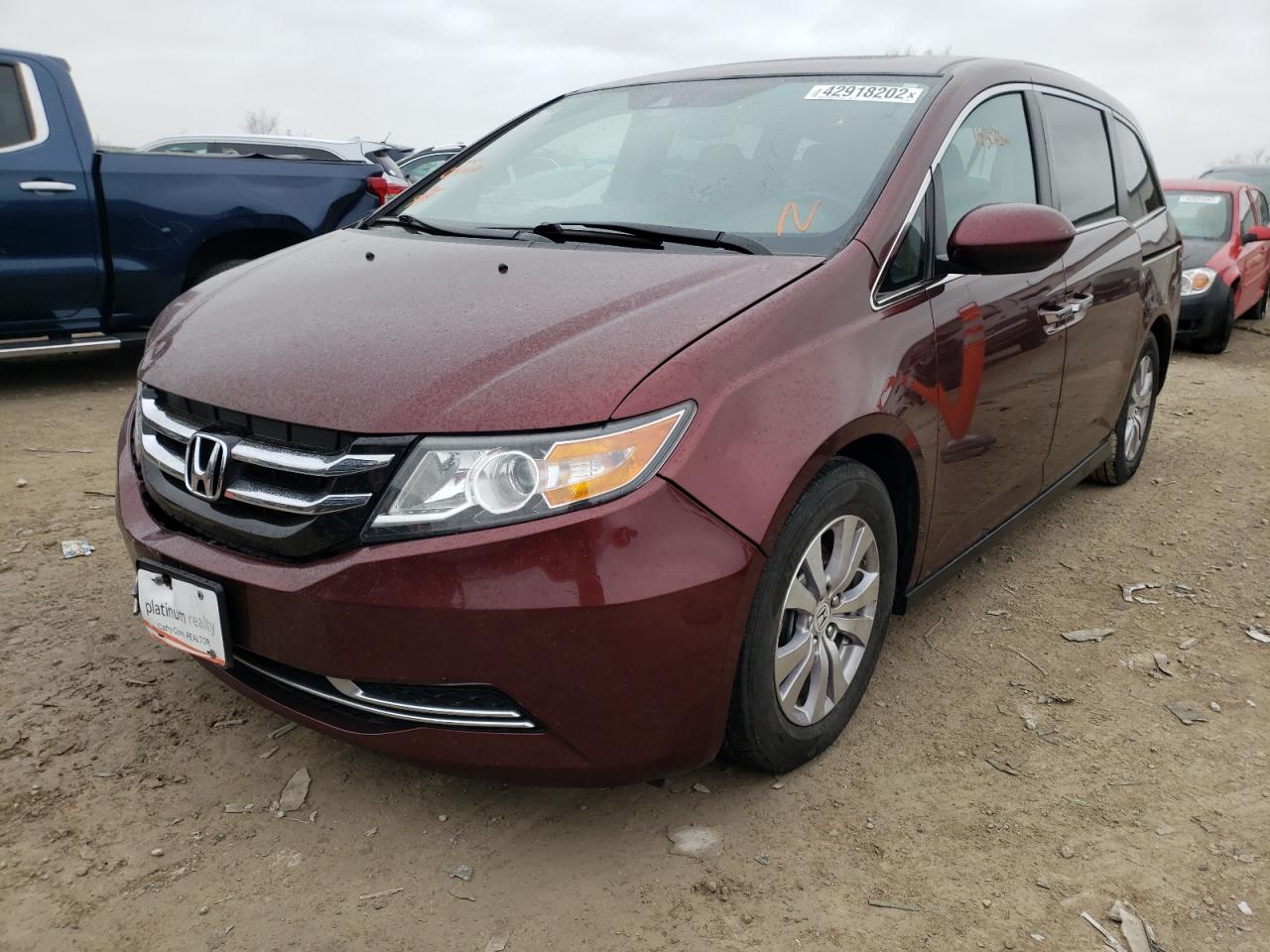 Photo 2 from auction – 2016 HONDA ODYSSEY EX with VIN 5FNRL5H67GB019466