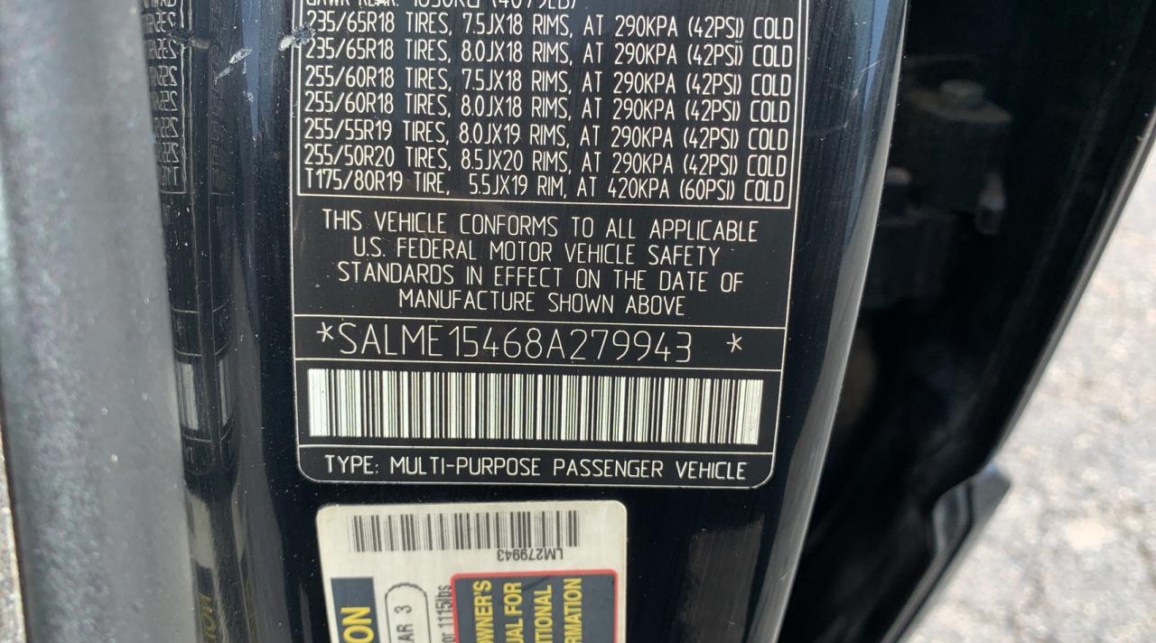 Photo 10 from auction – 2008 LAND ROVER RANGE ROVE with VIN SALME15468A279943
