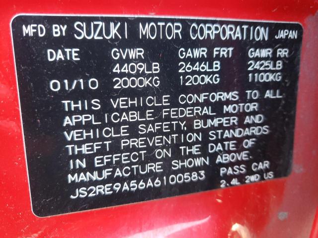 Photo 10 from auction – 2010 SUZUKI KIZASHI GT with VIN JS2RE9A56A6100583