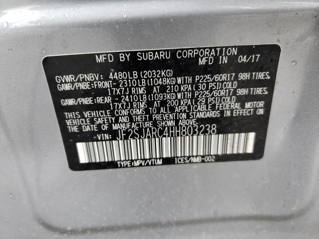 Photo 10 from auction – 2017 SUBARU FORESTER 2 with VIN JF2SJARC4HH803238