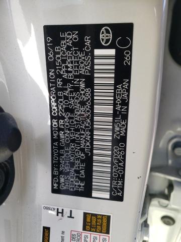 Photo 10 from auction – 2019 TOYOTA PRIUS with VIN JTDKARFU5K3096388