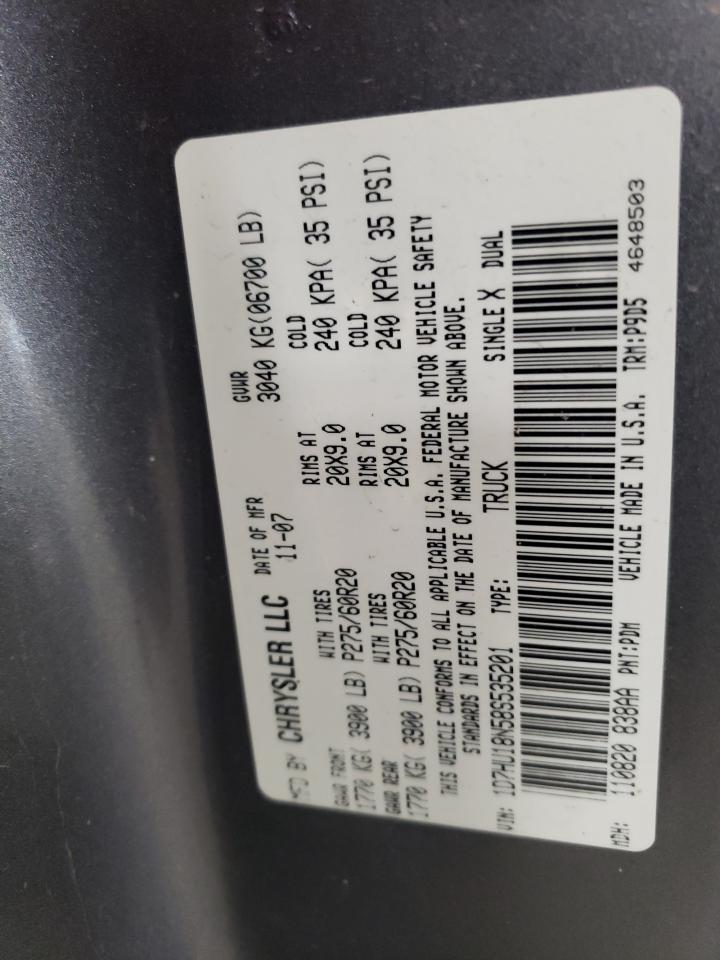 Photo 10 from auction – 2008 DODGE RAM 1500 S with VIN 1D7HU18N58S535201