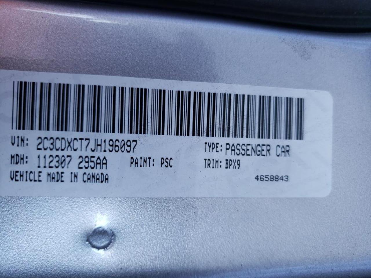 Photo 10 from auction – 2018 DODGE CHARGER R/ with VIN 2C3CDXCT7JH196097