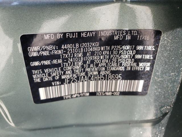 Photo 10 from auction – 2017 SUBARU FORESTER 2 with VIN JF2SJAAC4HH518695