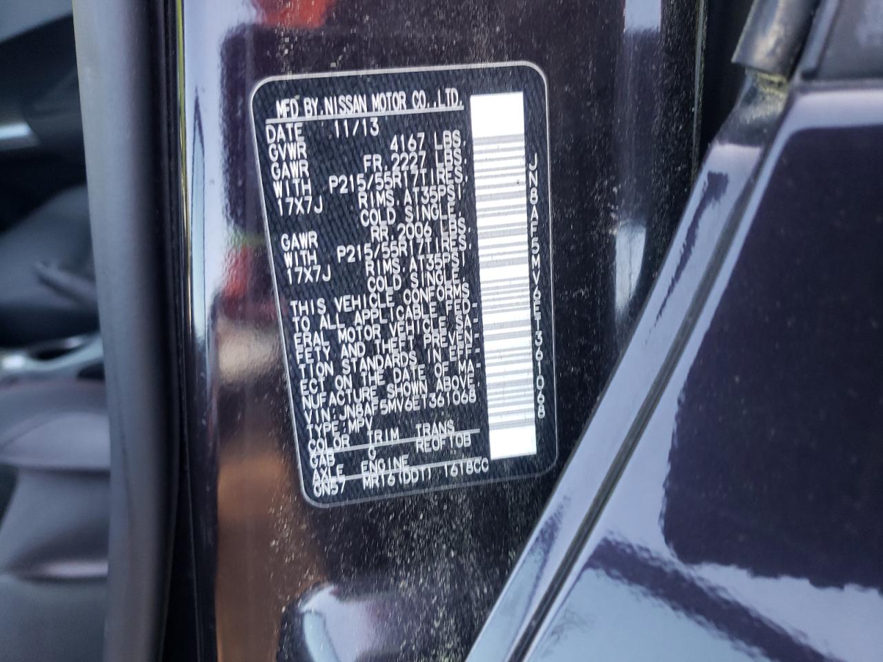 Photo 10 from auction – 2014 NISSAN JUKE S with VIN JN8AF5MV6ET361068